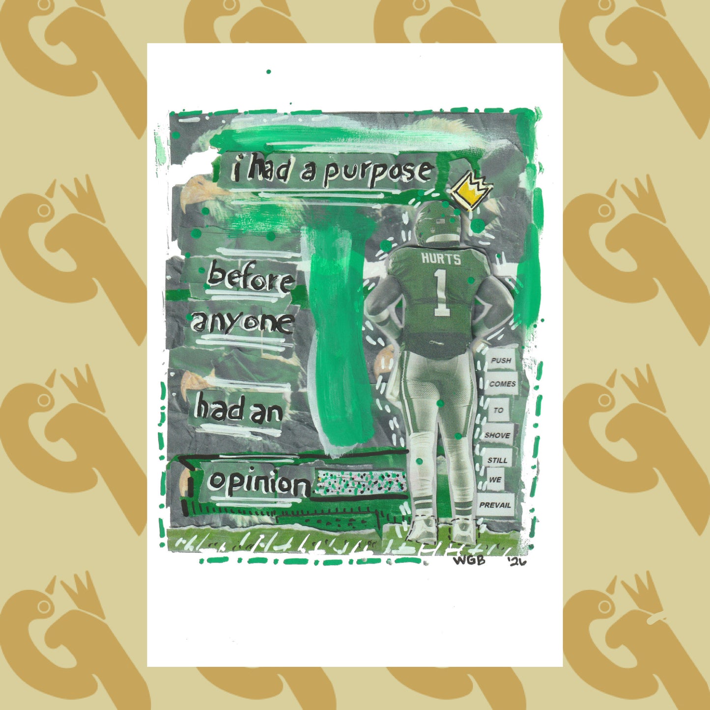 “I Had a Purpose” Jalen Hurts Art Print