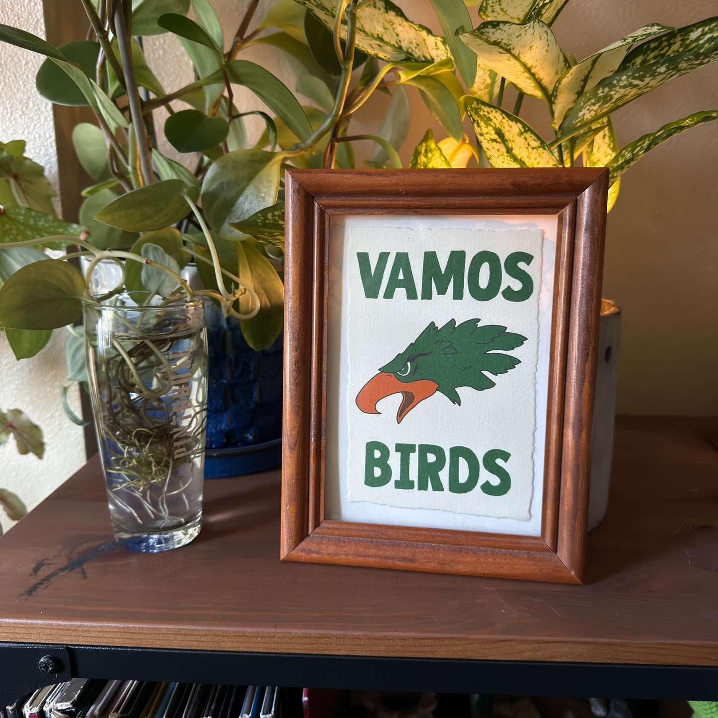 Spanglish Go Birds Art Print