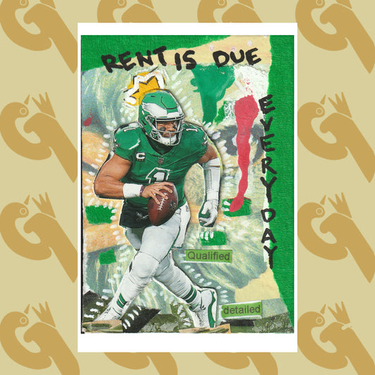 “Rent is Due” Jalen Hurts Art Print