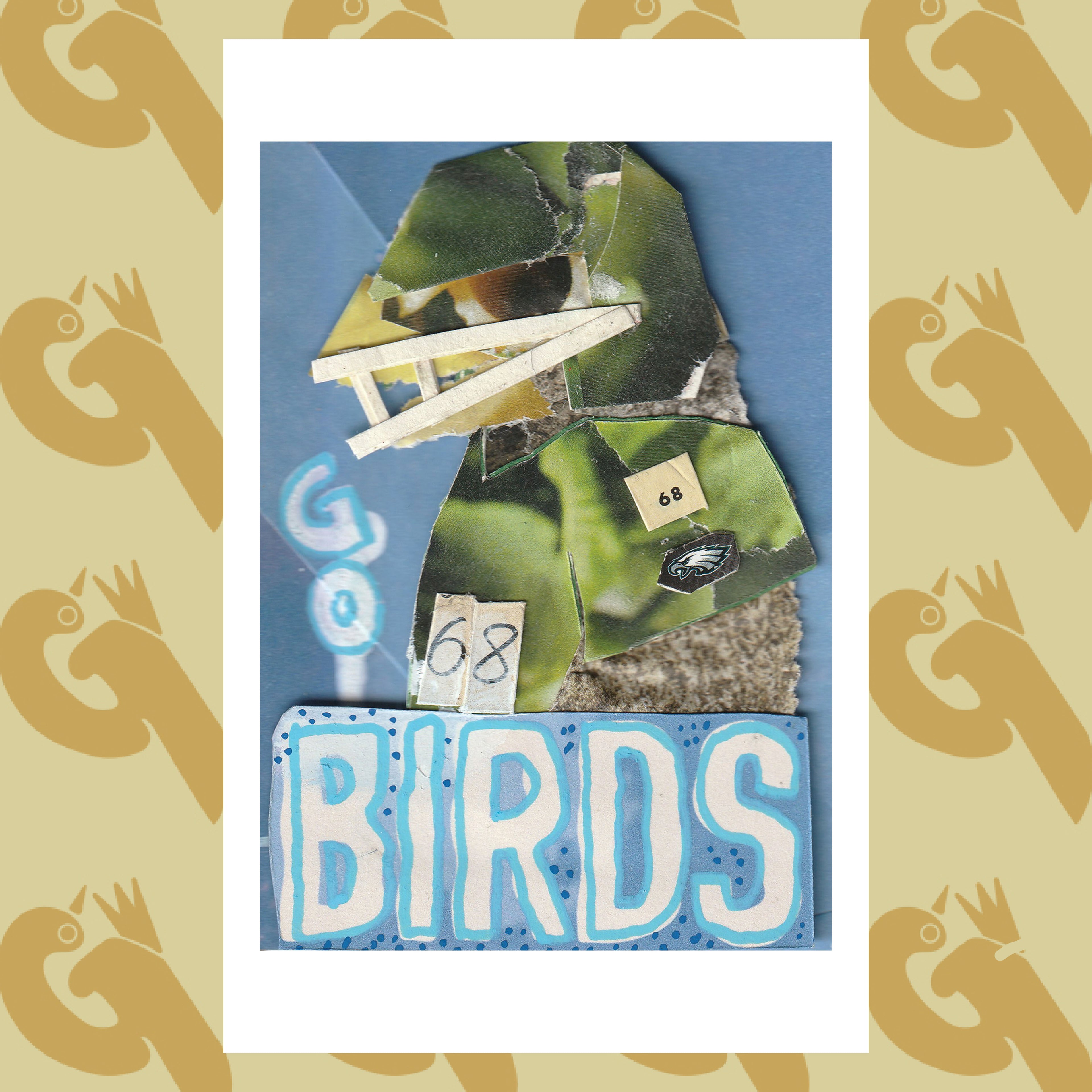 Go Birds Mixed Media Art Print