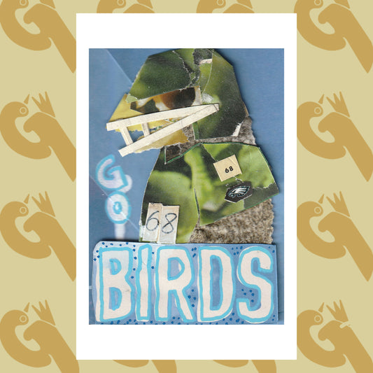 Go Birds Mixed Media Art Print